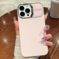 For iPhone 12 Pro Skin Feel PC Liquid Silicone Phone Case(Grey Pink)