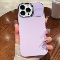 For iPhone 14 Pro Max Skin Feel PC Liquid Silicone Phone Case(Purple)