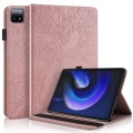For Xiaomi Pad 6 Max 2023 Life Tree Series Horizontal Flip Leather Tablet Case(Rose Gold)