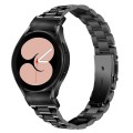 For Samsung Galaxy Watch 6 Quick Release Button Slim Three-bead Stainless Steel Watch Band(Black)