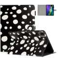 For iPad 10th Gen 10.9 2022 Dot Pattern Leather Smart Tablet Case(Black White)