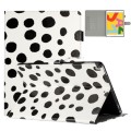 For iPad 10.2 2021 / 2020 / 10.5 2019 Dot Pattern Leather Smart Tablet Case(White Black)