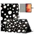 For Samsung Galaxy Tab A7 10.4 2020 T500 Dot Pattern Leather Smart Tablet Case(Black White)