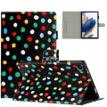 For Samsung Galaxy Tab A8 10.5 2021 X200 Dot Pattern Leather Smart Tablet Case(Black Colorful)