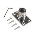 A8767 Ship / Yacht 316 Stainless Steel 90 Degree Square Tube Holder with Screws + Wrench(Silver)