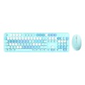 AULA AC306 104 Keys Retro Wireless Keyboard + Mouse Combo Set(Blue Colorful)