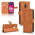 For BLU View 4 Skin Feel Magnetic Flip Leather Phone Case(Brown)