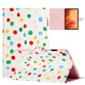 For Samsung Galaxy Tab A7 Lite T220 Dot Pattern Leather Tablet Case(White Colorful Dot)