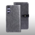 For Samsung Galaxy S23 FE 5G idewei Crocodile Texture Leather Phone Case(Grey)