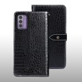 For Nokia G42 5G idewei Crocodile Texture Leather Phone Case(Black)