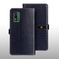 For Nokia XR21 idewei Crocodile Texture Leather Phone Case(Dark Blue)