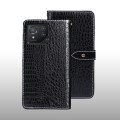 For ASUS ROG Phone 8 idewei Crocodile Texture Leather Phone Case(Black)