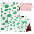 7 inch Dot Pattern Leather Tablet Case(White Green Dot)