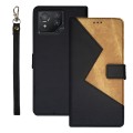 For ASUS ROG Phone 8 idewei Two-color Splicing Leather Phone Case(Black)