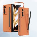 For Honor Magic V2 Integrated Skin Feel PC Phone Case with Pen / Pen Box(Orange)
