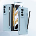 For Honor Magic V2 Integrated Skin Feel PC Phone Case with Pen / Pen Box(Light Blue)