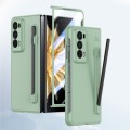 For Honor Magic V2 Integrated Skin Feel PC Phone Case with Pen / Pen Box(Light Green)