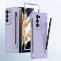 For Honor Magic V2 Integrated Skin Feel PC Phone Case with Pen / Pen Box(Purple)