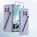 For Huawei Mate X5 Integrated Skin Feel PC Phone Case with Pen / Pen Box(Purple)