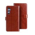 For Samsung Galaxy S23 FE 5G idewei Crazy Horse Texture Leather Phone Case(Brown)