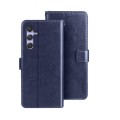 For Samsung Galaxy S23 FE 5G idewei Crazy Horse Texture Leather Phone Case(Blue)
