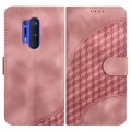 For OnePlus 8 Pro YX0060 Elephant Head Embossed Phone Leather Case with Lanyard(Pink)