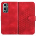For OnePlus 9 Pro YX0060 Elephant Head Embossed Phone Leather Case with Lanyard(Red)