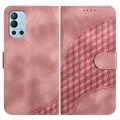 For OnePlus 9R 5G YX0060 Elephant Head Embossed Phone Leather Case with Lanyard(Pink)
