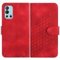 For OnePlus 9R 5G YX0060 Elephant Head Embossed Phone Leather Case with Lanyard(Red)