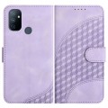 For OnePlus Nord N100 4G YX0060 Elephant Head Embossed Phone Leather Case with Lanyard(Light Purple)