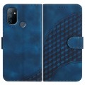 For OnePlus Nord N100 4G YX0060 Elephant Head Embossed Phone Leather Case with Lanyard(Royal Blue)