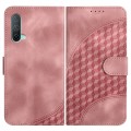 For OnePlus Nord CE 5G YX0060 Elephant Head Embossed Phone Leather Case with Lanyard(Pink)