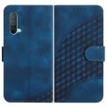 For OnePlus Nord CE 5G YX0060 Elephant Head Embossed Phone Leather Case with Lanyard(Royal Blue)
