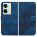 For OnePlus Ace 2V YX0060 Elephant Head Embossed Phone Leather Case with Lanyard(Royal Blue)