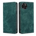 For Itel S23 4G RFID Anti-theft Brush Magnetic Leather Phone Case(Green)
