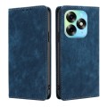 For Itel S23 Plus 4G RFID Anti-theft Brush Magnetic Leather Phone Case(Blue)
