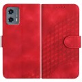 For Motorola Moto G 5G 2023 YX0060 Elephant Head Embossed Phone Leather Case with Lanyard(Red)