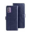 For Nokia G42 5G idewei Crazy Horse Texture Leather Phone Case with Holder(Blue)
