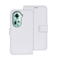 For OPPO Reno11 5G Global idewei Crazy Horse Texture Leather Phone Case with Holder(White)