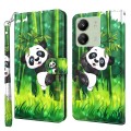 For Xiaomi Redmi 13C 5G / 4G 3D Painting Pattern Flip Leather Phone Case(Bamboo Panda)