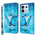 For Xiaomi Redmi Note 13 Pro 5G 3D Painting Pattern Flip Leather Phone Case(Three Butterflies)