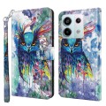 For Xiaomi Redmi Note 13 Pro 5G 3D Painting Pattern Flip Leather Phone Case(Watercolor Owl)