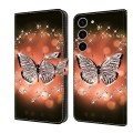 For Samsung Galaxy S24 5G Crystal 3D Shockproof Protective Leather Phone Case(Crystal Butterfly)
