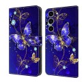 For Samsung Galaxy S24+ 5G Crystal 3D Shockproof Protective Leather Phone Case(Diamond Butterfly)