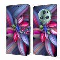 For Honor Magic5 Pro Crystal 3D Shockproof Protective Leather Phone Case(Colorful Flower)