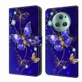 For Honor Magic5 Pro Crystal 3D Shockproof Protective Leather Phone Case(Diamond Butterfly)