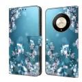 For Honor Magic6 Lite Crystal 3D Shockproof Protective Leather Phone Case(Plum Flower)