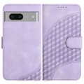 For Google Pixel 7 5G YX0060 Elephant Head Embossed Phone Leather Case with Lanyard(Light Purple)