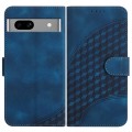 For Google Pixel 7a YX0060 Elephant Head Embossed Phone Leather Case with Lanyard(Royal Blue)