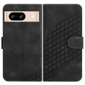 For Google Pixel 8 YX0060 Elephant Head Embossed Phone Leather Case with Lanyard(Black)